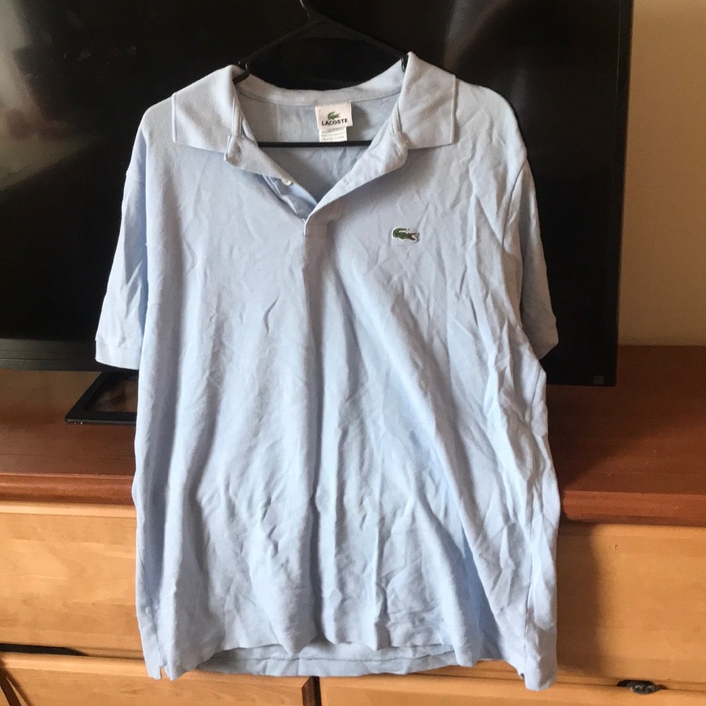 blue lacoste shirt